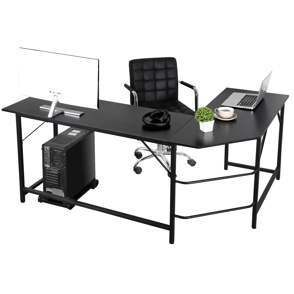 Desk Corner Computer Modern L-Shaped Desk PC Laptop Study Table Workstation 66"