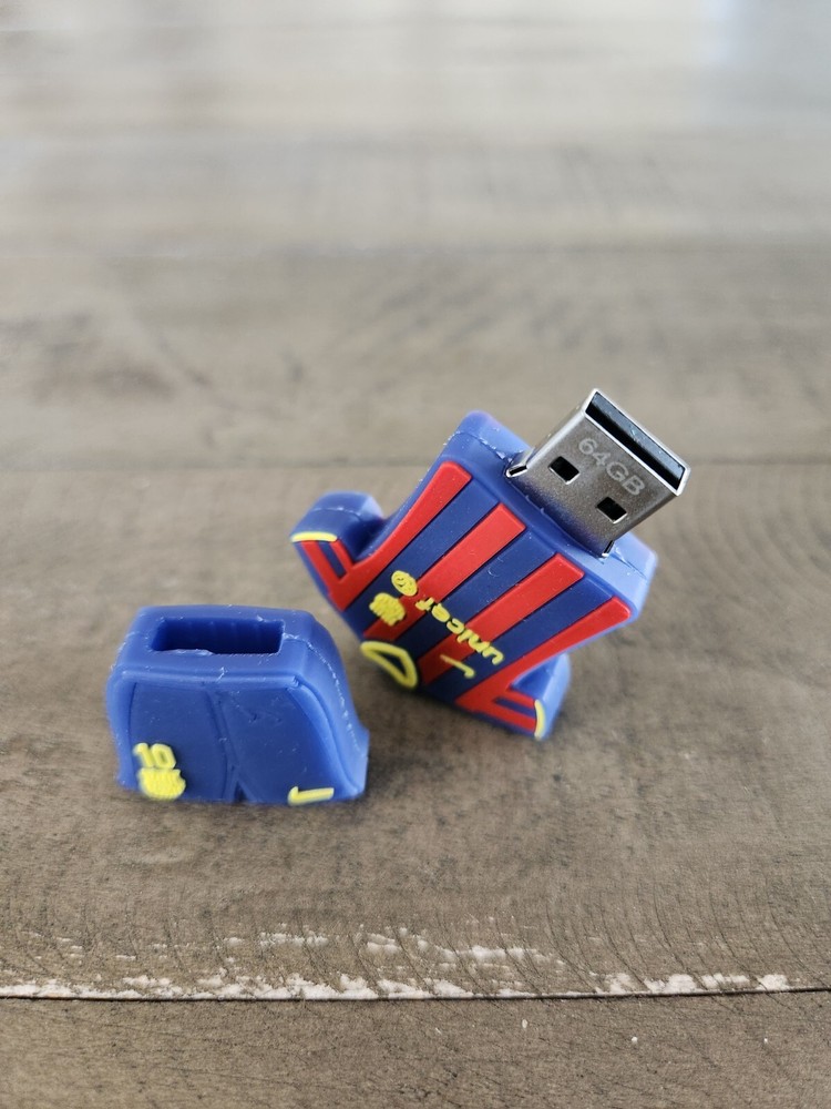 FLASH MEMORY DRIVER USB 2.0 Barcelona Messi #10 /64GB UNTESTED
