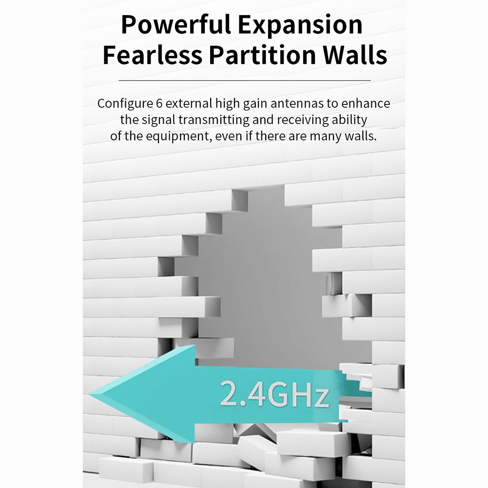 Signal Extender 5G High-Speed Expansion 6 External Antenna WiFi Booster Signal