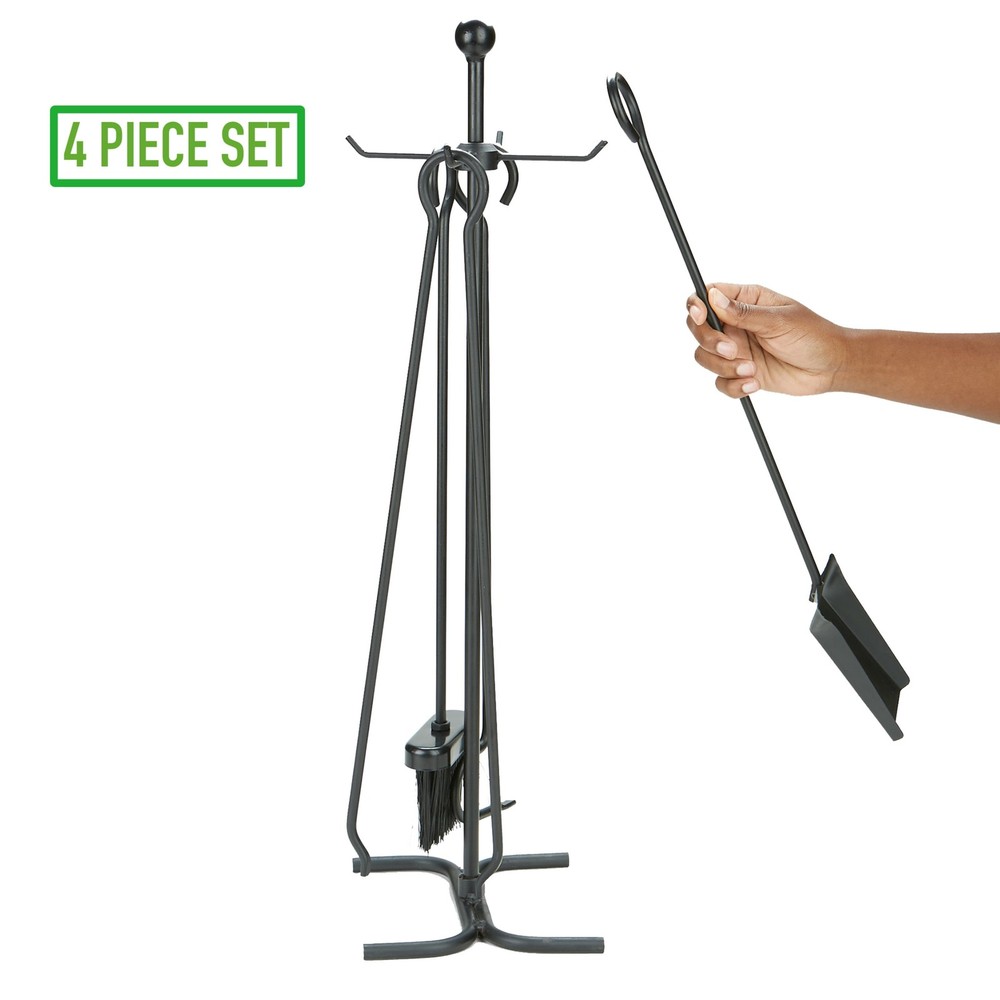 FIREPLACE TOOL SET Ash Shovel Scooper Fire Pit Accessories 4 Piece MIND READER