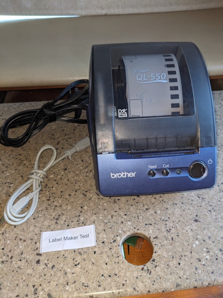 Brother P-Touch QL-550 Thermal Label Printer w/ Power Cable & USB