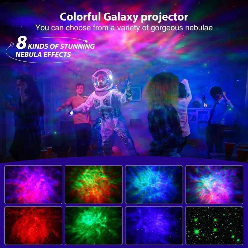 Astronaut Galaxy Star Projector – Nebula Light Projector with Remote Control,...