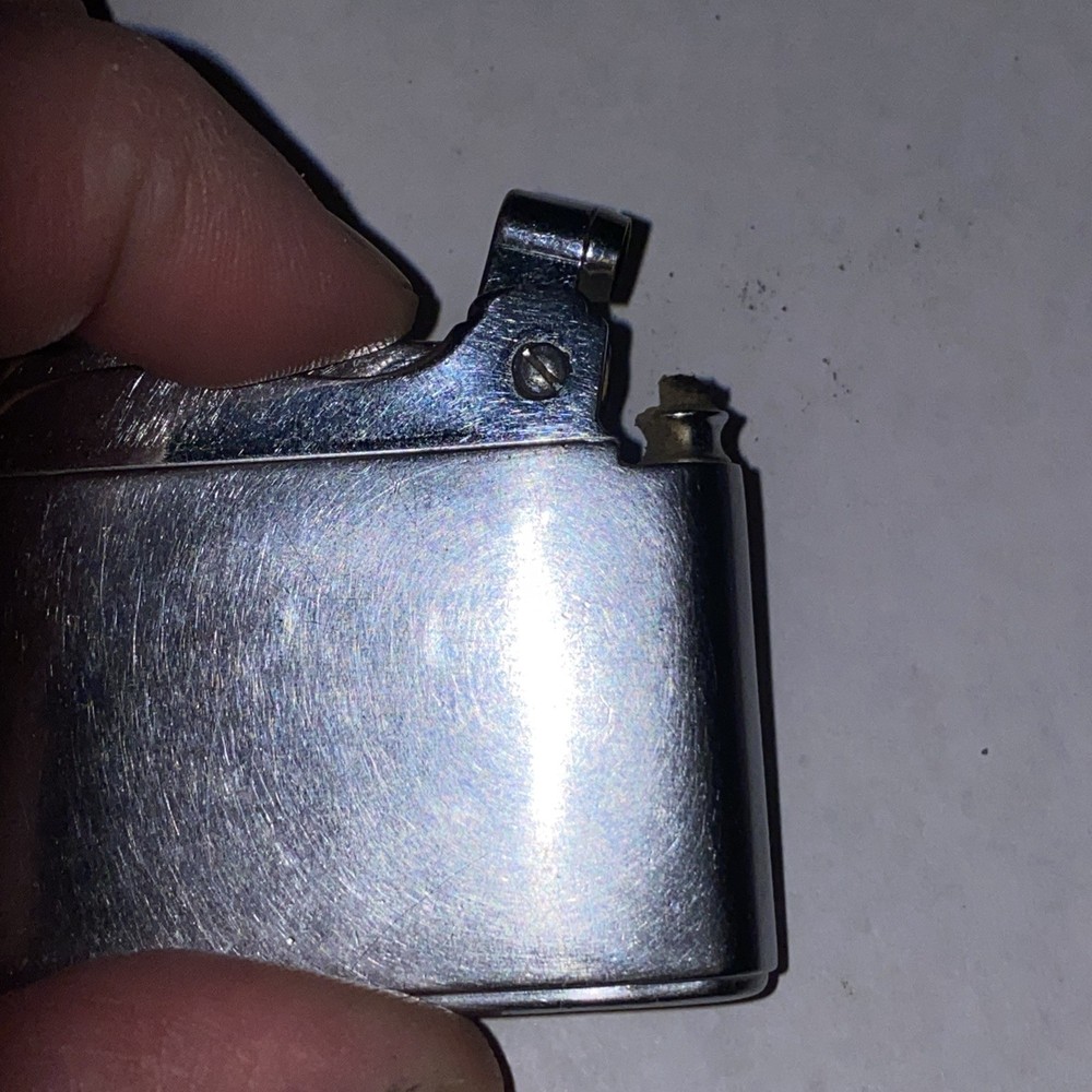 Vtg Vintage Ronson Adonis Butane Lighter Silver Tone Nice! UNTESTED Chrome