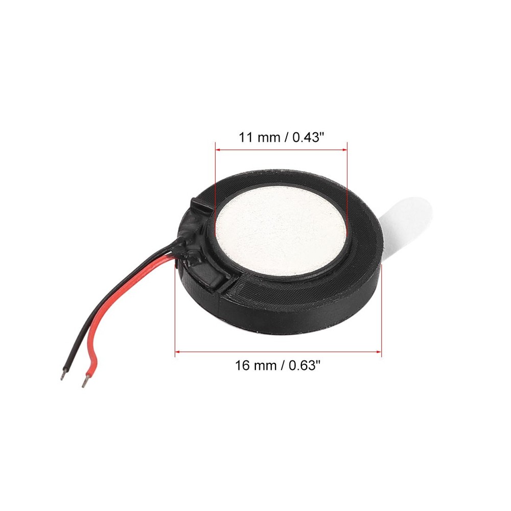 1W 8 Ohm 16mm Dia Speaker with Wire for Electronic Projects 4pcs