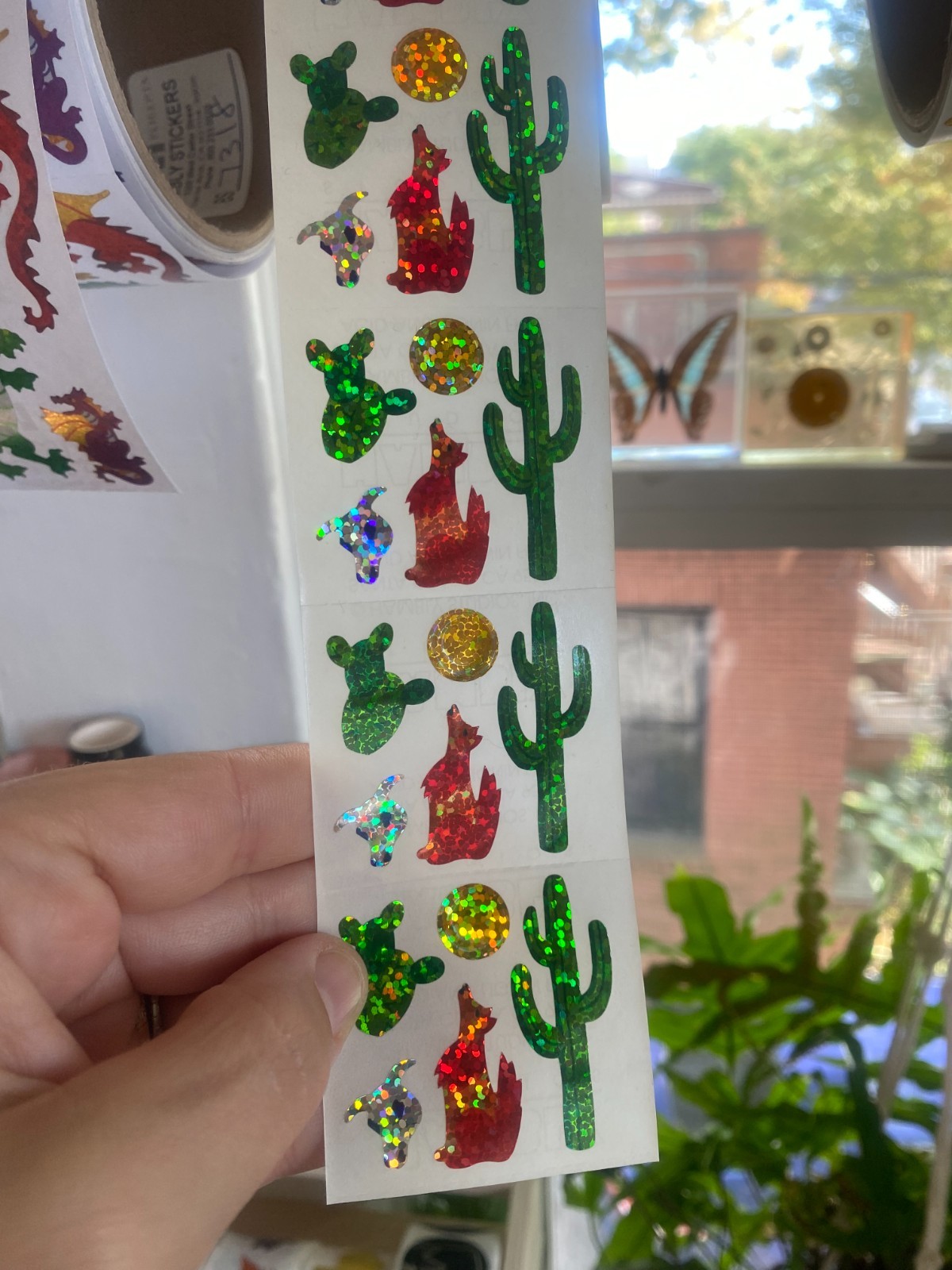 New Retro and Vintage Hambly Studios Sparkly Stickers Off the Roll: You Choose!