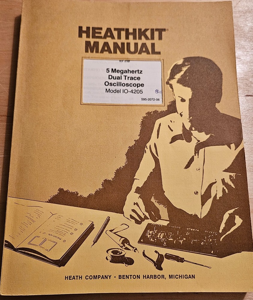 Heathkit IO-4205 Dual Trace Oscilloscope – Tested Working, Both Channels, Bright