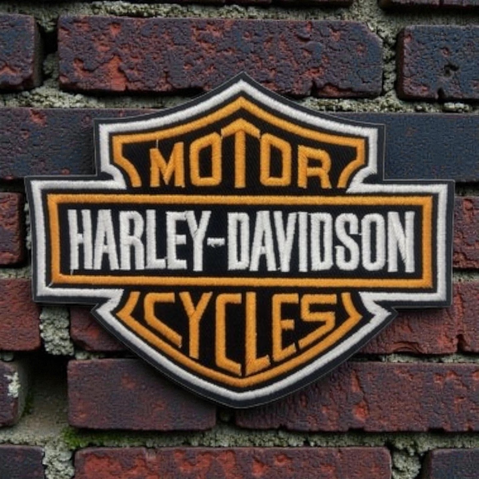 Harley Davidson Patch Iron On Sew Embroidered 4x5 Inch Biker Badge Jacket Hat