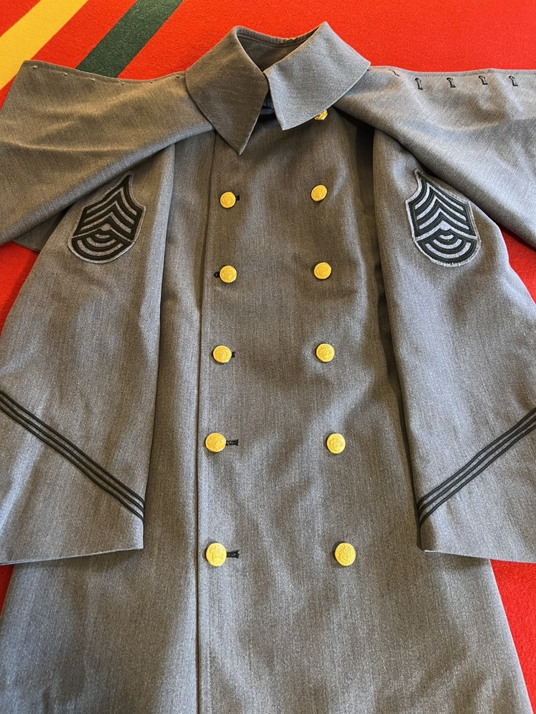 West Point USMA Long Overcoat & Cape & REGIMENTAL ADJUTANT Chevrons. MINT!!!