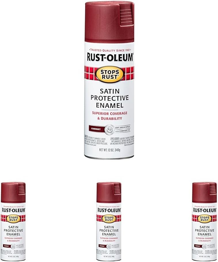 Stops Rust Spray Paint, 12 oz, Gloss Kona Brown, 6 Pack