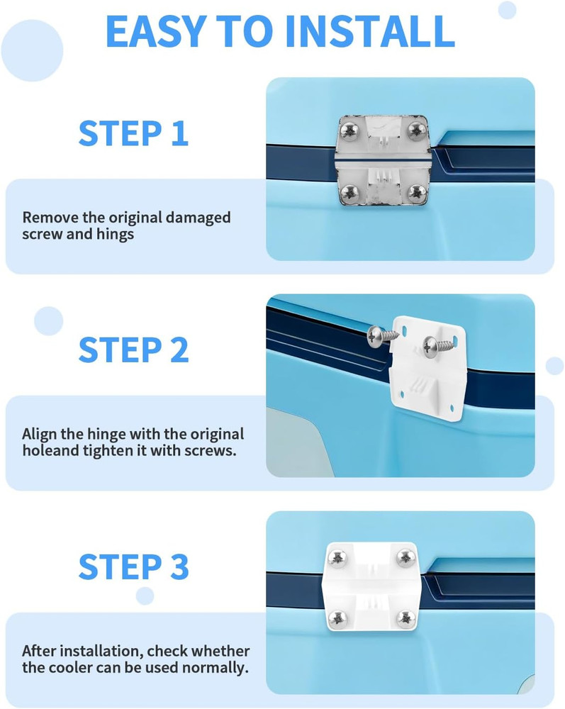 2 Set Cooler Plastic Hinges Replacement for Coleman, Cooler-Hinge Replacement...