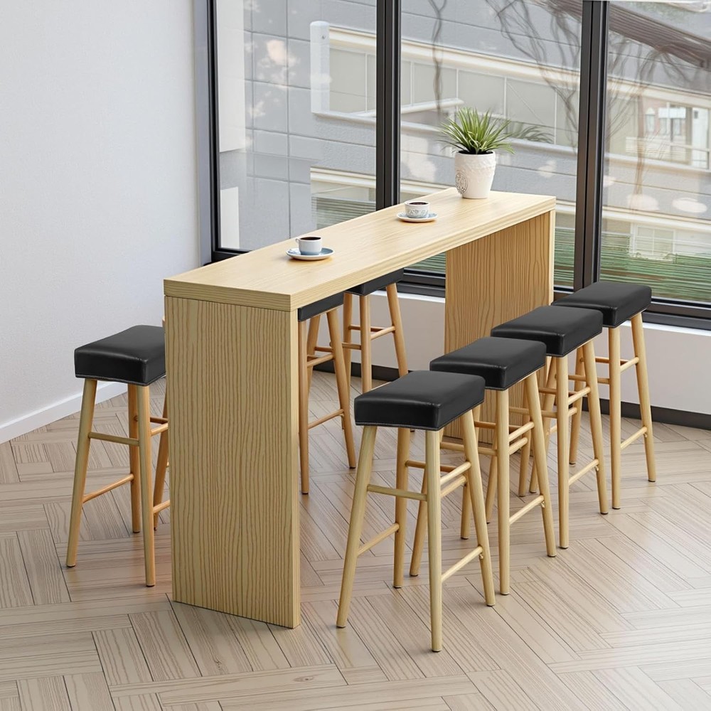 PU Leather Bar Stool Covers Rectangular 100% Waterproof Stool Covers