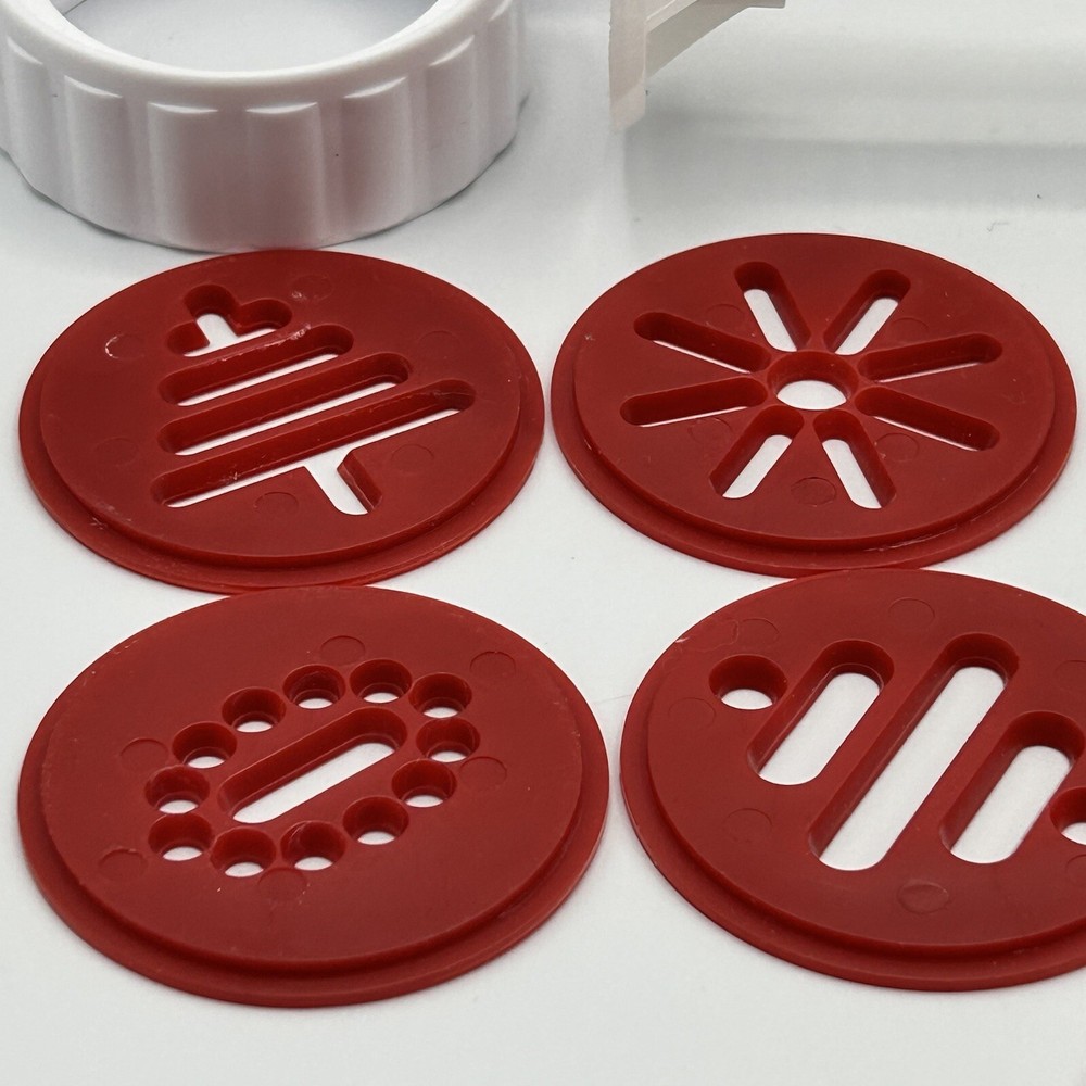 Cookie Press Wilton Red Discs Holiday Baking Cookie Exchange