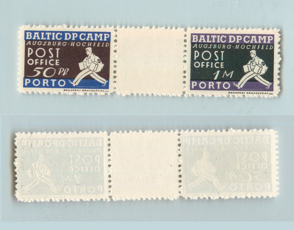 Lithuania 🇱🇹 1949 50 DPC Augsburg gutter mint . rtb897