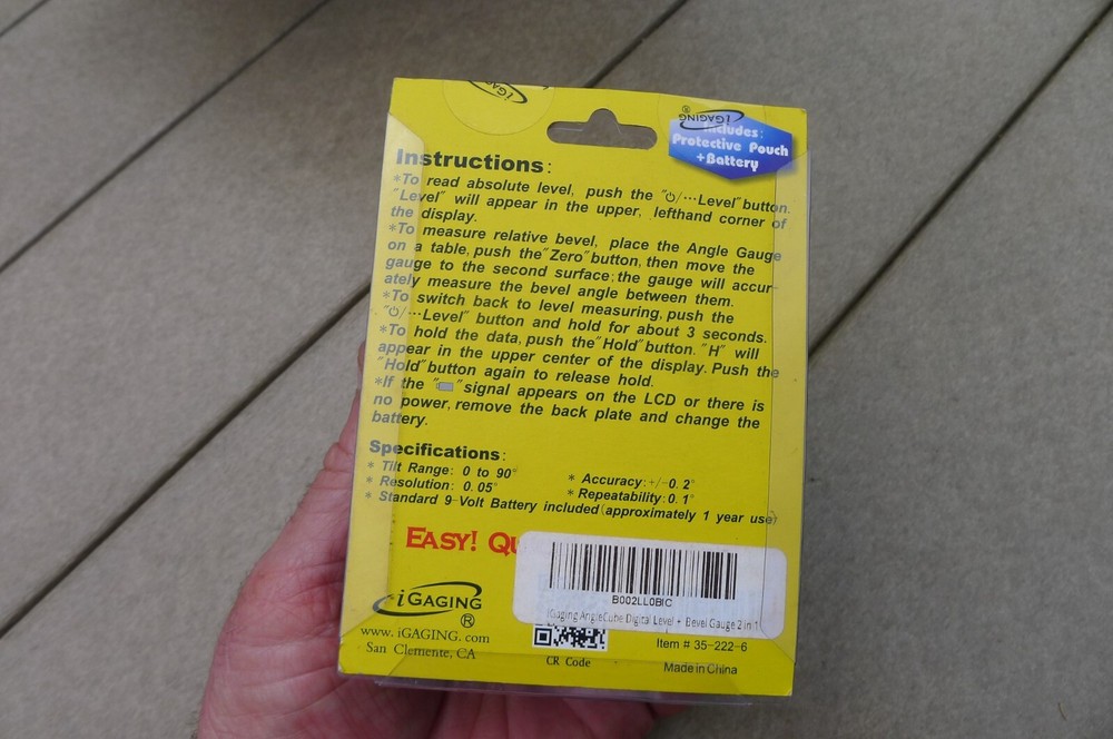 IGAGING ANGLE CUBE, DIGITAL LEVEL-BEVEL GAUGE