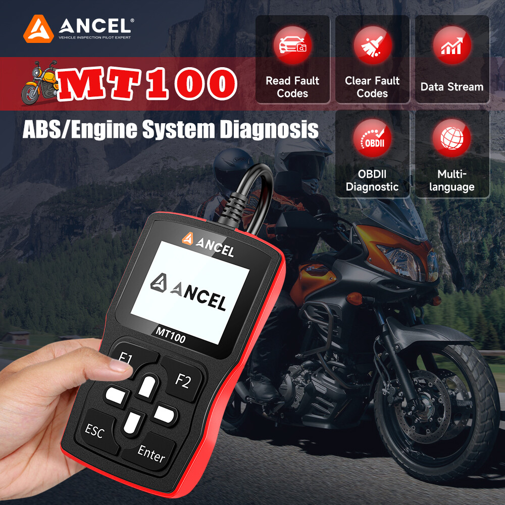 Motorcycle OBD2 Scanner Motorcycles Code Reader Diagnostic Tool Engine ABS