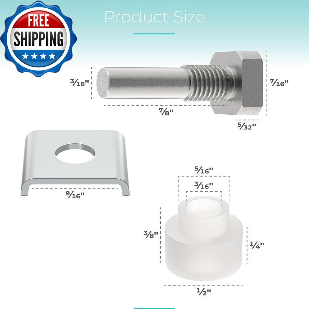 Shower Door Hinge Pin Kit with Pivot Bushing for Framed...