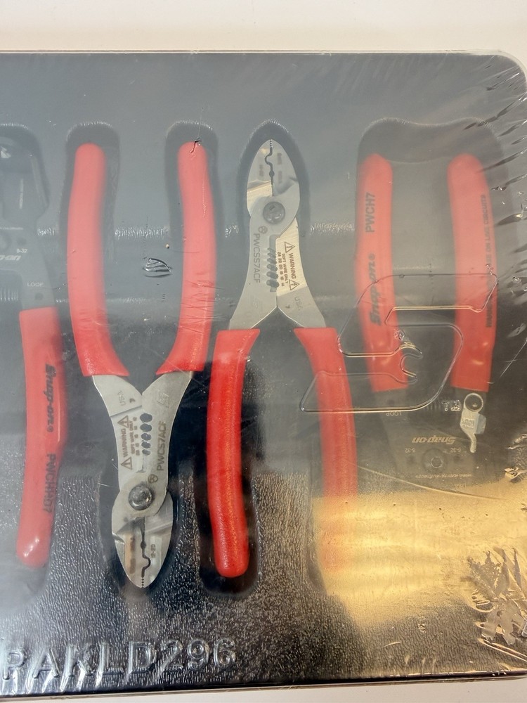 NEW SNAP ON PL5ESWIRESTRIP 5pc RED Essential Wire Stripper Set NEW