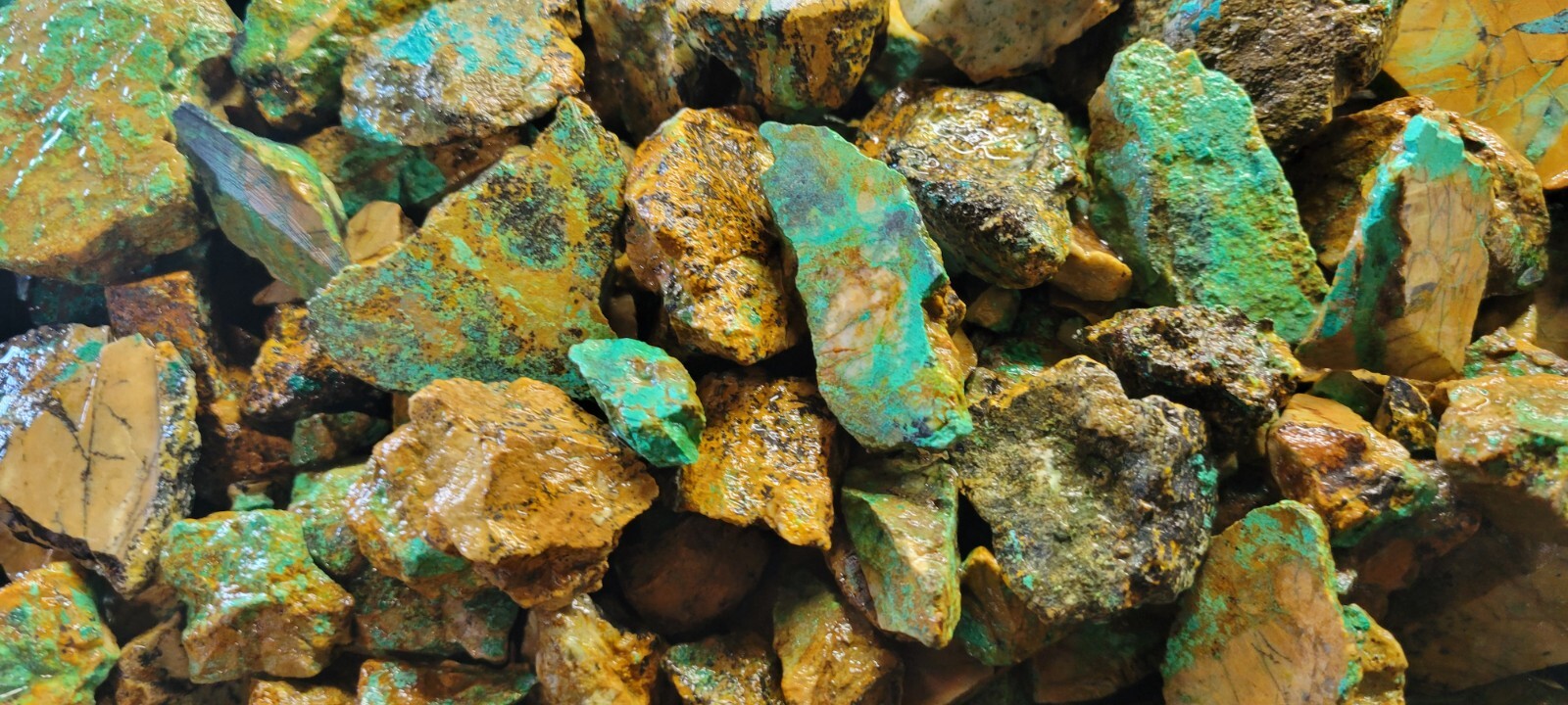 Natural Turquoise Rough Blue Silver Mine, Lone Mountain District NV - Half Pound