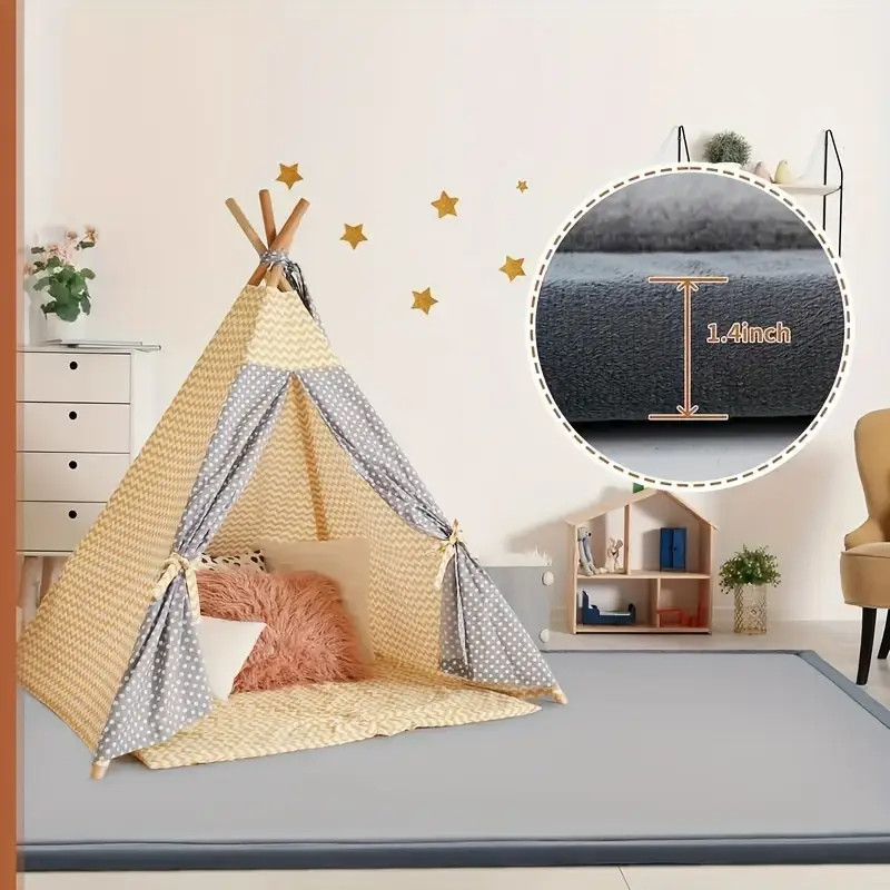 Memory Foam 1.3" Thick Play Mat Kid's Room Tatami Gym Mat Non Slip Area Rug