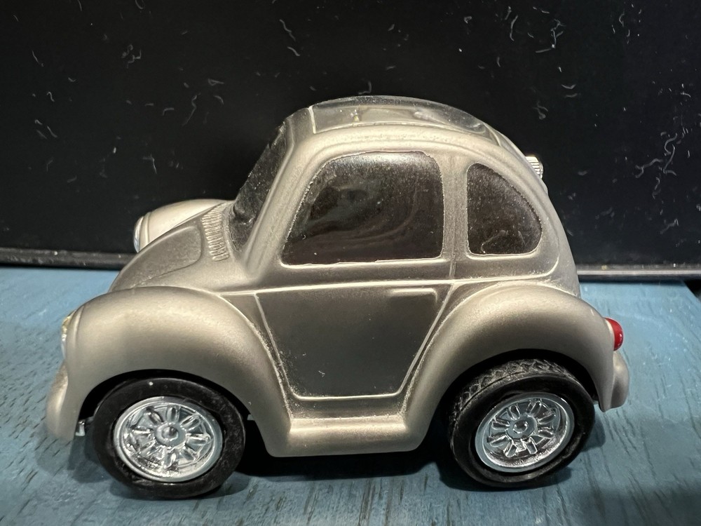 Vintage Elgin Clock Mini Silver VW Bug Clock