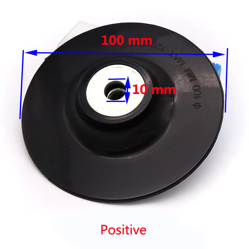 4'' 100mm Rubber Backing Pad M10 Thread for Fibre Sanding Disc Angle Grinder