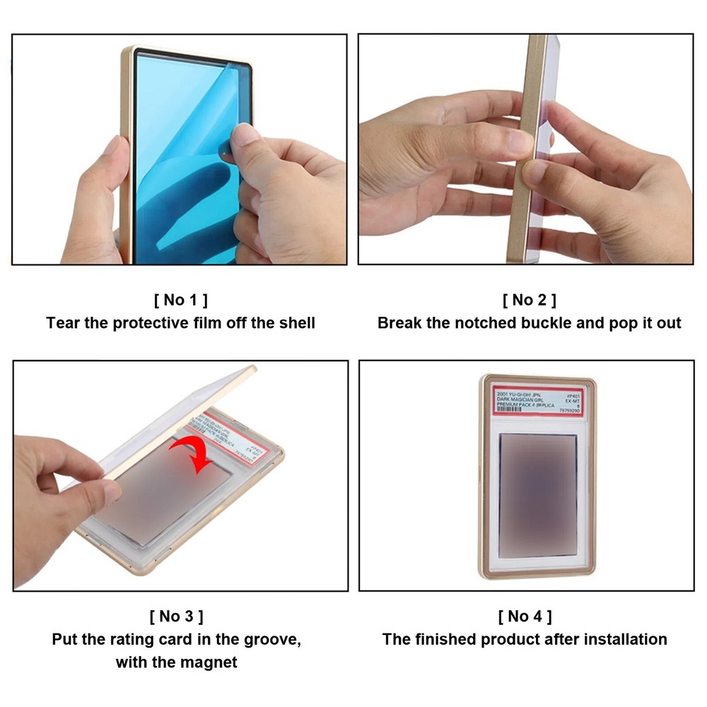 Trading Graded Card Protector Stackable Magnetic Storage Case for PSA Slab 130PT