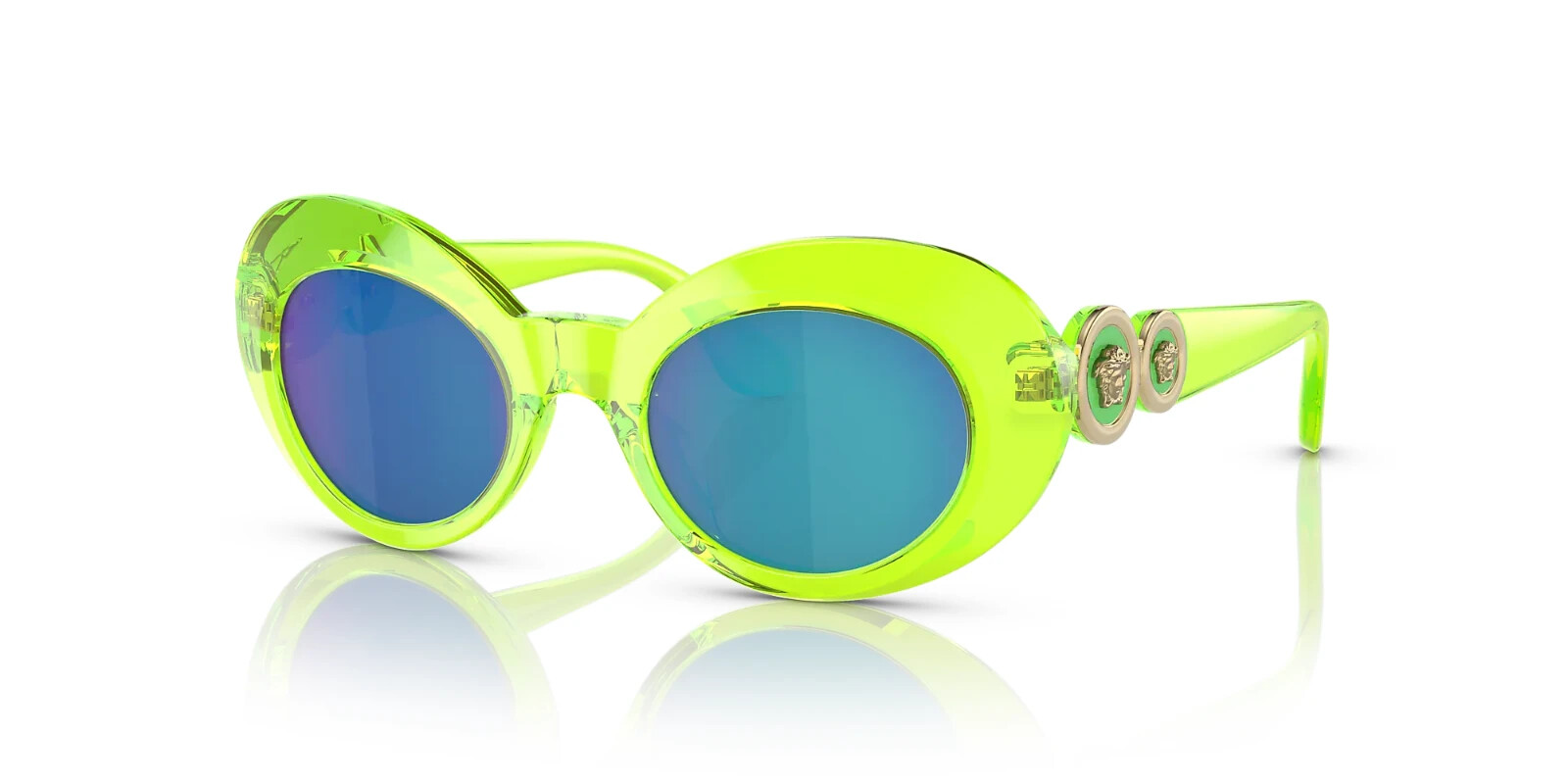 VERSACE VK4428U 537125 TRANSPARENT GREEN GIRLS KIDS SUNGLASSES 45MM AUTHENTIC