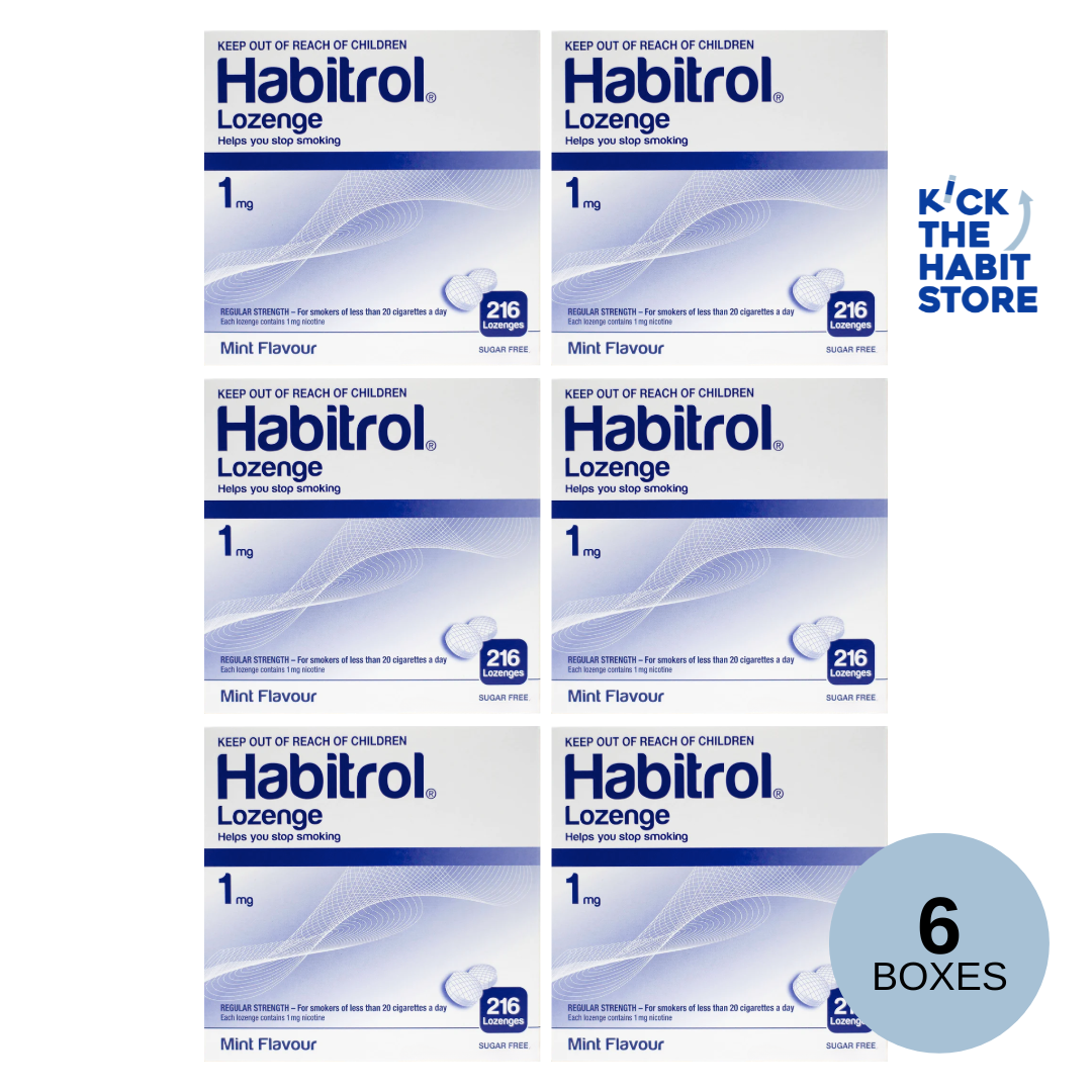 Habitrol Lozenge 1mg Mint 1296 Pieces 6 Boxes Sugar Free - Nicotine Quit Smoking