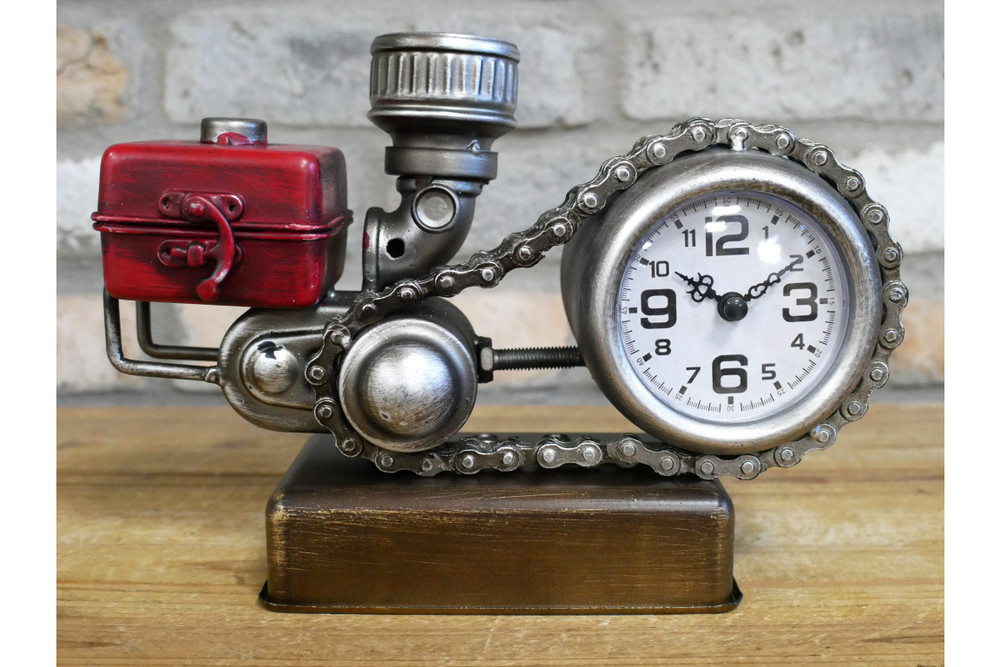 Industrial Engine Style Desk Mantle Clock