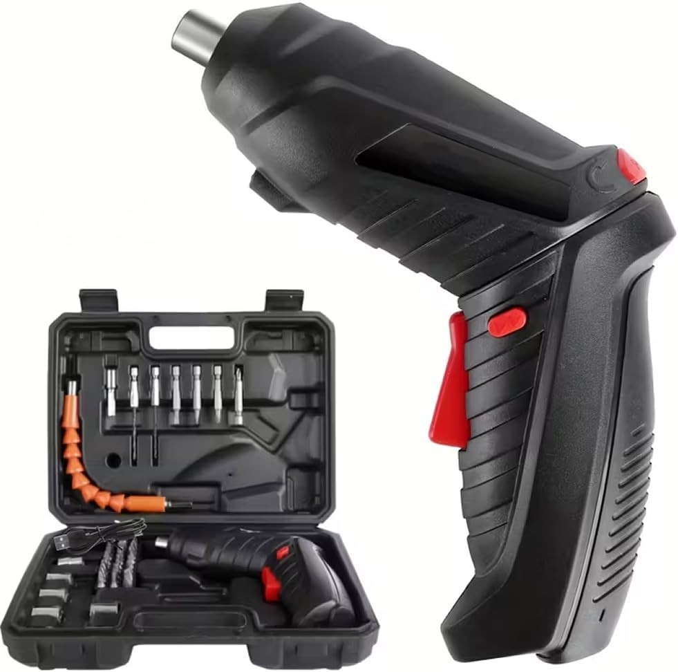 Versatile Cordless Screwdriver with 47-Piece Tool Set & Easy USB Charging