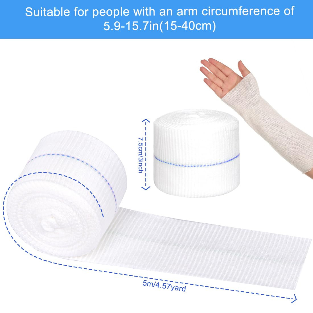 Elastic Tubular Support Bandage Comfortable Cast Stockinette Tubing Compression