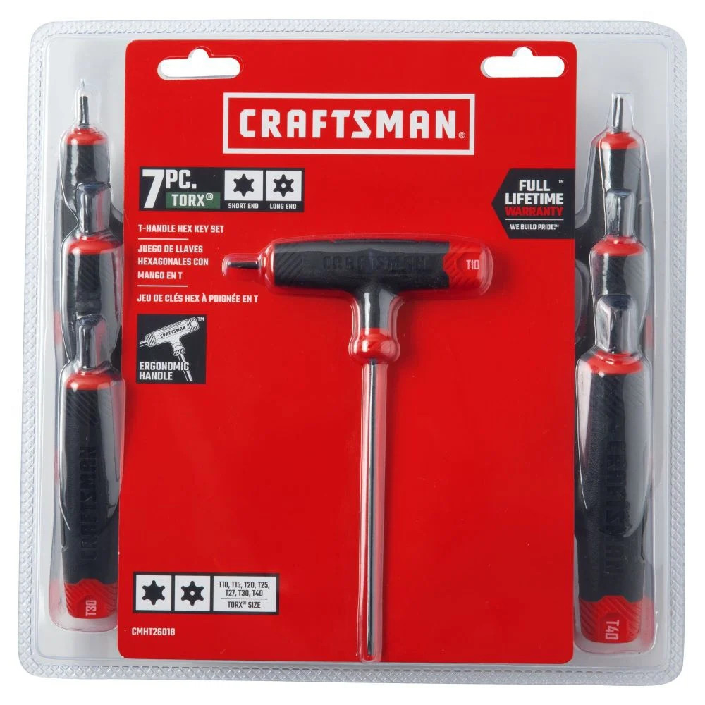 Craftsman T-Handle Torx Hex Key Set, 7 Piece