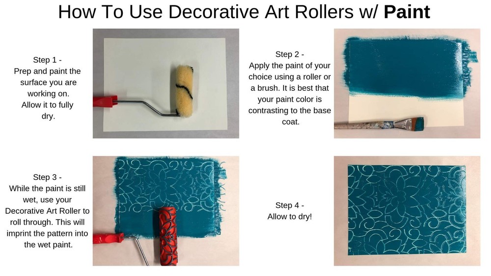 Decorative Art Texture Roller - 7" Roller (Crocodile Skin Pattern)