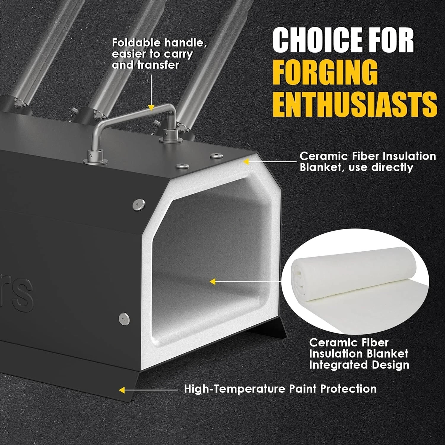 Blacksmithing Knife Making Three Burner Propane Gas Forge Efficient Heating