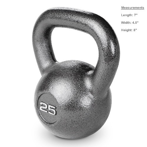 25lb Cast Iron Kettlebell, Single