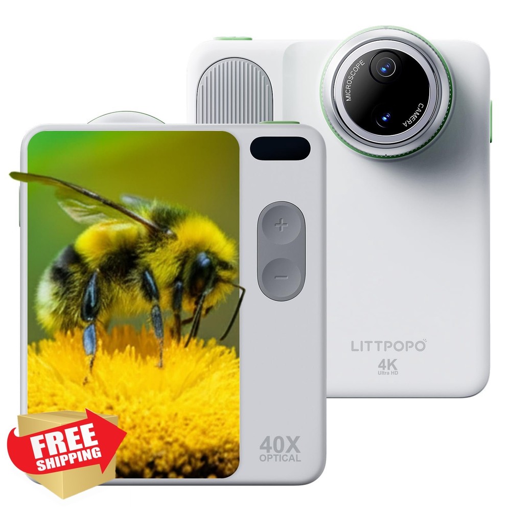 LiTTPOPO MicroCam-X1 4K Digital Camera 12MP 400X Microscope