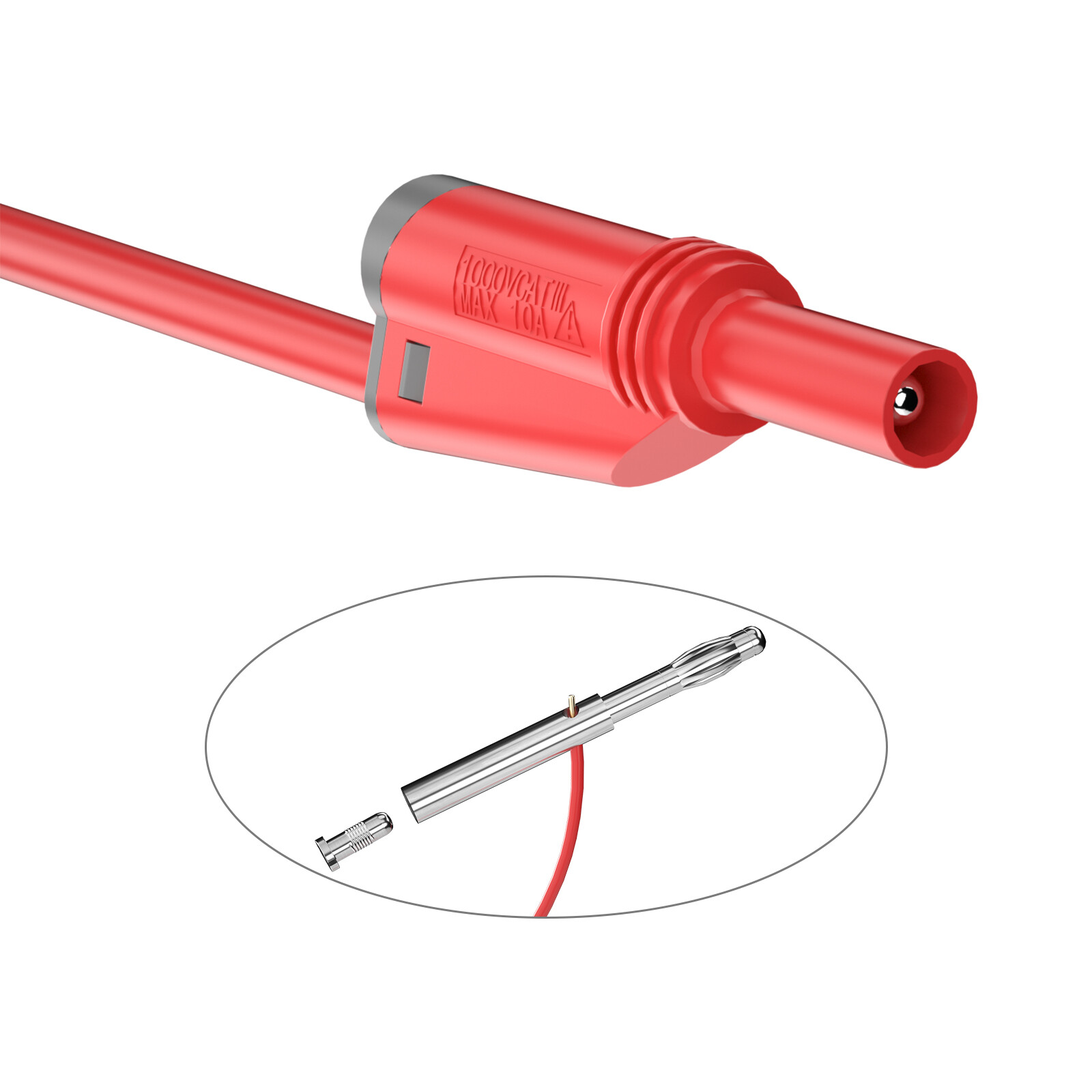 10PCS 4mm Banana Male Plug Shrouded Fully Insulated Stackable Connector