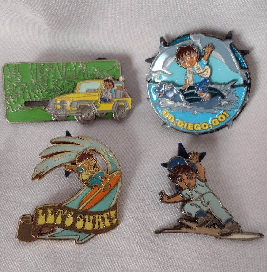⚾Universal Studios GO Diego GO Trading Pin 4pc Lot