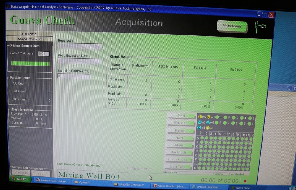 Guava Technologies PCA-96 Flow Cytometry Cytometer & Cytosoft software 2.5.8