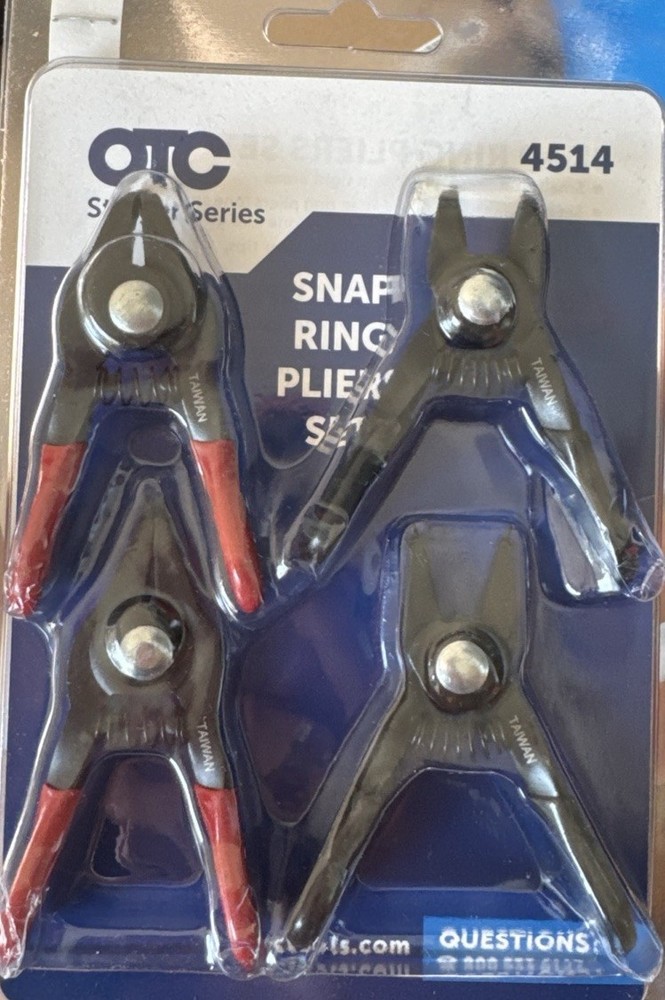 4514 Mini Snap-Ring Pliers Set - 4 Piece,Chrome