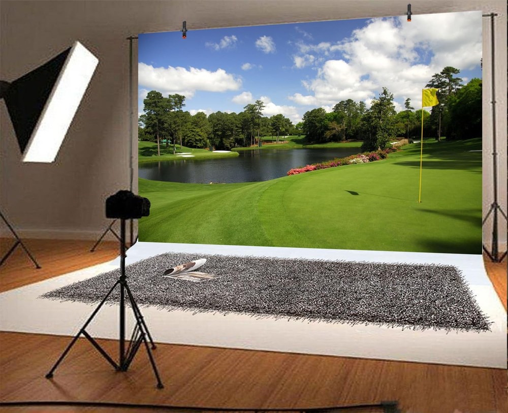 Golf Course Backdrop 10x8ft Green Vinyl Multi-purpose Occasion Type Includes ...