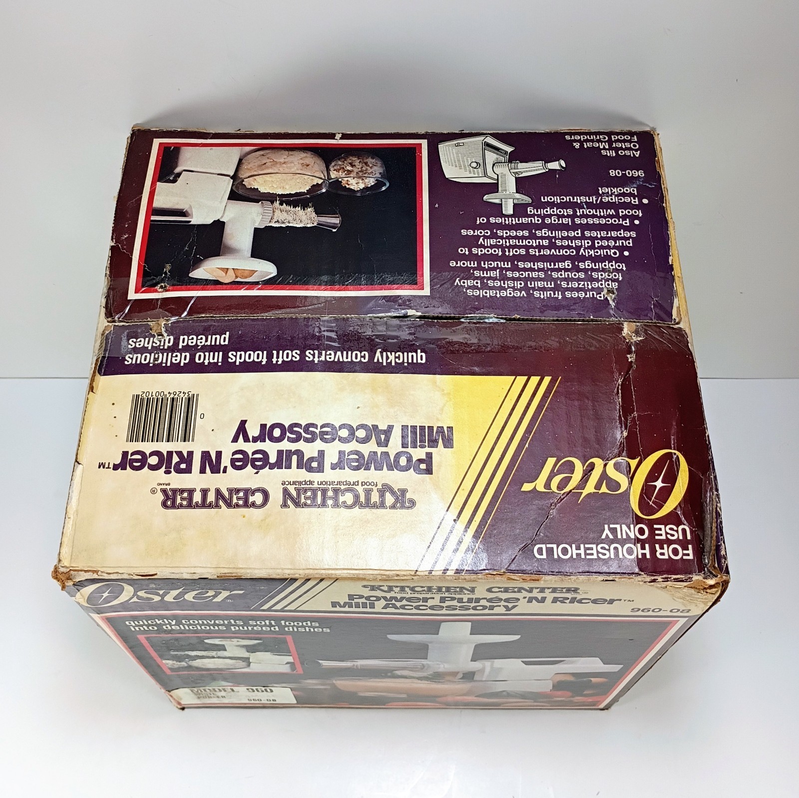 Oster Kitchen Center Power Puree 'N Ricer Mill Accessory 960-08 New Open Box