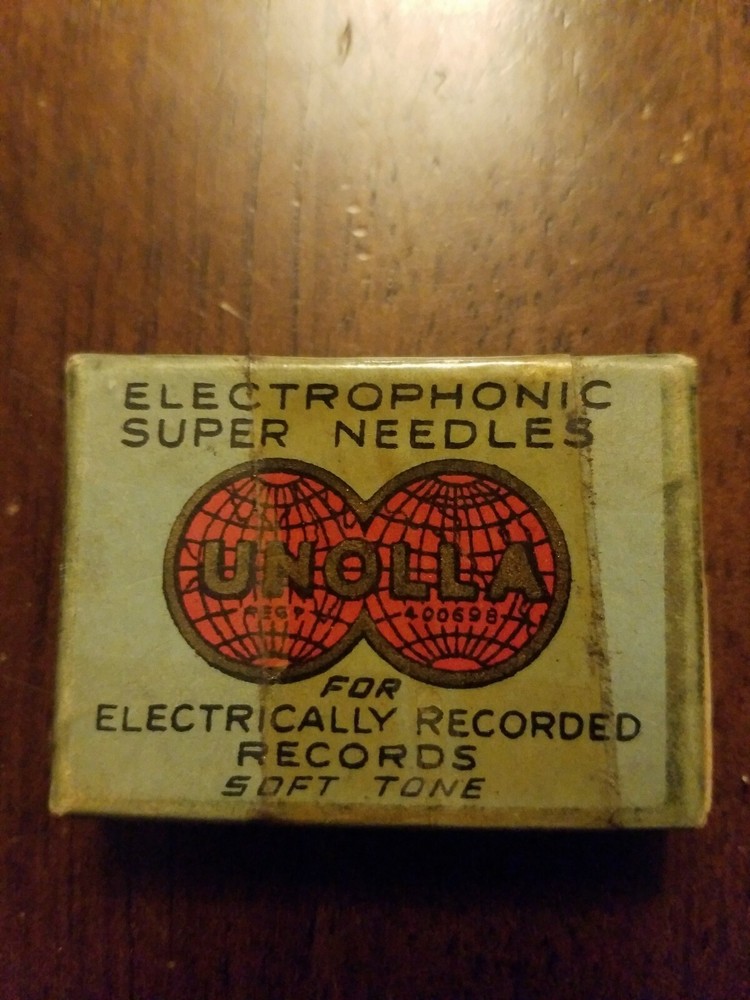 gramophone phonograph needle box unolla