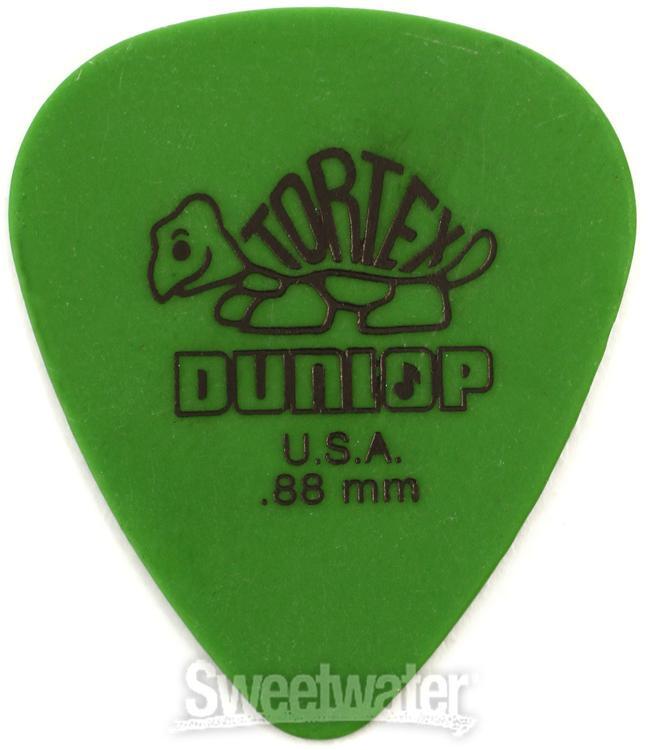 Dunlop 418R088 Tortex Standard Guitar Picks .88mm Green 72-pack