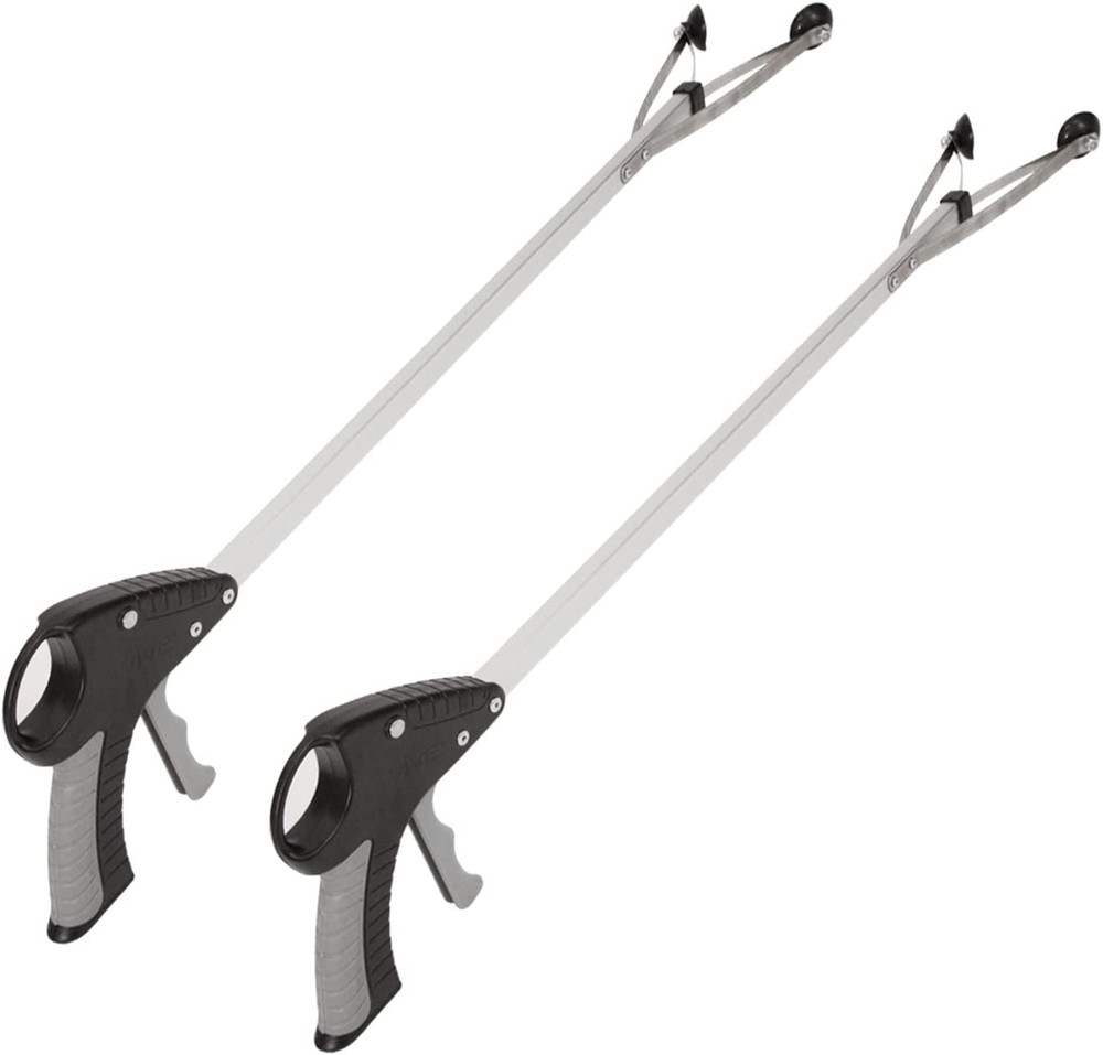 Suction Cup Grabber Reacher 32" (2 Pack) - Elderly Grab It Reaching Pickup To...