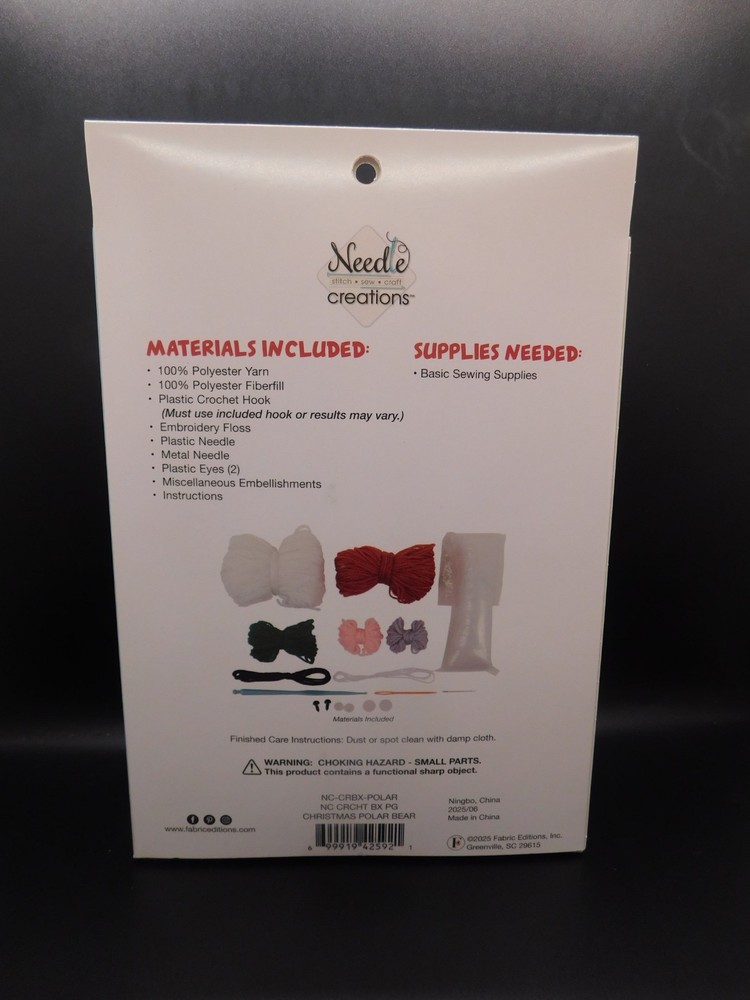 Needle creations Complete Crochet kit Polar Bear Skill level Intermediate
