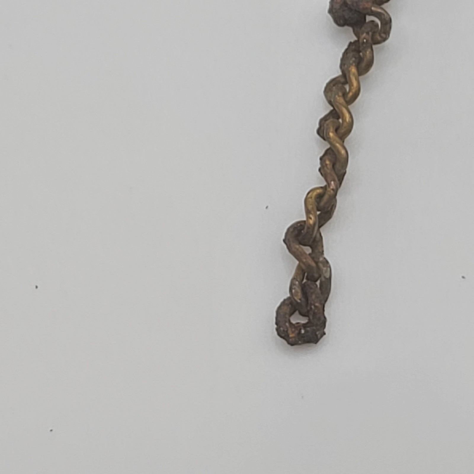 Vintage Mesh Watch Fob Seal Gold Tone READ