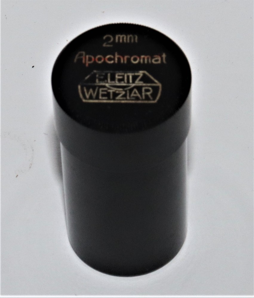 Antique Leitz Microscope Brass Objective Storage Container 2mm APO