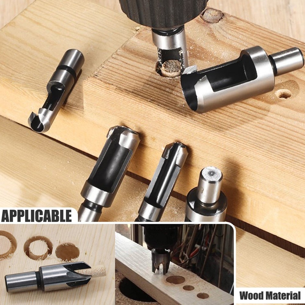 High Performance Round Handle Dowel Drill Bits 8Pcs Set for Woodworking