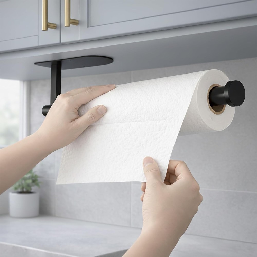 Paper Towel Holder, Self Adhesive or Screw Mounting